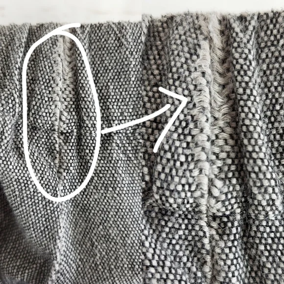 Hatch Maternity The Ipek Front Twist Gathered Waist Tweed Crop Pants Gray Small - Picture 10 of 10